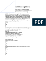 Ordinary Differential Equations: Differential Equation. in This Chapter We Shall Consider Methods of Solving Ordinary