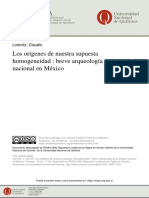 Los Origenes de Nuestra Supuesta Homogeneidad: Breve Arqueología de La Unidad Nacional en México