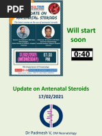 Final Update On Antenatal Steroids - DR Padmesh