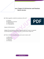 CBSE Class 8 Science Chapter 8 Cell Structure and Functions Objective Questions