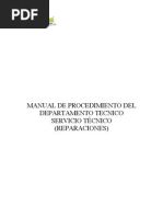 Manual de Procedimiento Servicio Técnico (Reparaciones)