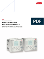 RER615 DNP3 Point List Manual