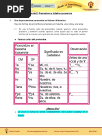 Sesión2. Pronombres y Adjetivos Posesivos