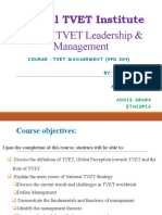 TVET Management Chapter One, Two & Three