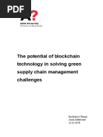 The Potential of Blockchain Technology in Solving Green Supply Chain Management Challenges