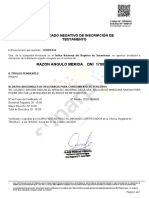 Certificado Negativo de Testamento