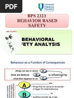 Lecture 10 Behaviour Based Psychology - Behavioral Safety Analysis