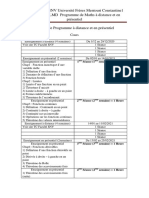 A. Lanani1ière Année Programme de Maths À Distance Et en Présentiel