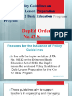 Policy Guidelines On Daily Lesson Preparation For The K To 12 Basic Education Program