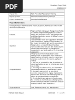 Undertake Project Plan - Falls Prevention 09.09.19