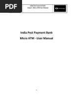 India Post Payment Bank Project - Micro ATM User Manual