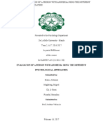 Evaluation of A Person With Anorexia Using The Different Psychological Approaches Submitted by