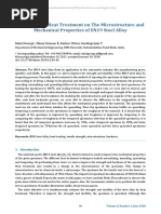 The Effects of Heat Treatment On The Microstructure and Mechanical Properties of EN19 Steel Alloy