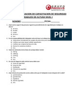 Examen Trabajos en Altura