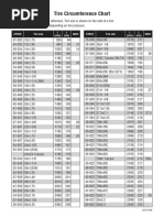 Tire Circumference Chart: Etrto Tire Size L (MM) L (CM) Inch Etrto Tire Size L (MM) L (CM) Inch