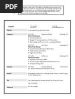 Bad Resume Example