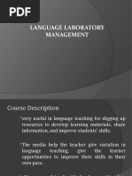 Language Laboratory Management