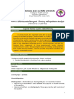 Mariano Marcos State University: Pharmaceutical Inorganic Chemistry With Qualitative Analysis