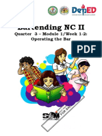 Bartending NC II: Quarter 3 - Module 1/week 1-2: Operating The Bar