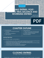 Acctg Closing Entries, Post Closing Trial Balance and Reversing Entries