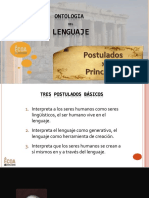 Ontología Del Lenguaje - Postulados y Principios