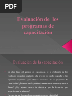 Evaluación de Los Programas de Capacitación