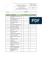 Formato Lista de Chequeo Documentos