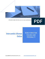 Intercambio Idiomas Online: Word Formation: Feelings and Personality