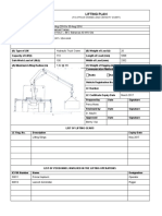 Lifting Plan: (To Attach Crane Load Capacity Chart)