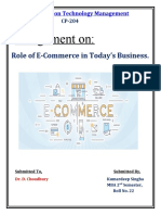 Assignment On E-Commerce CP 204 PDF