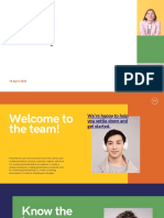 White Blue Green and Yellow Photo Collage Modern New Hire Onboarding Company Presentation