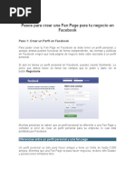 Pasos para Crear Una Fan Page para Tu Negocio en Facebook