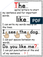 I Can Use Capital Letters To Start My Sentence and For Important Words. I Can Write My Words Neatly On The Lines