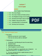 Chapter Organization: Cost of Capital