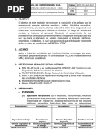 ESO-VOL-GLO-06-01 Estándar de Aislamiento y Bloqueo de Energías