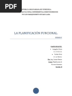 La Planificacion Funcional Unidad IV