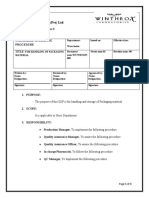 SOP of Handling of Packaging Material