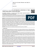 Evaluation of Microbial and Elemental Contaminants of Open Market Sachet Water in Nnewi Metropolis