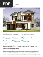 Small Double Oor House Plan With 3 Bedroom and Stunning Exterior