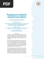 Mecanismos de Coordinación Asistenciales en Un Plan de Emergencia Ante Catástrofe