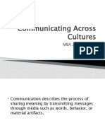 Communicating Across Cultures