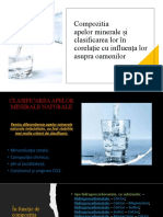 Compozitia Apelor Minerale Și Clasificarea Lor În Corelație Cu Influența Lor Asupra Oamenilor (Cl.10)