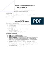 Estructura Del Informe de Asesoria de Empresas 2018