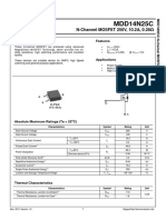 MDD14N25C: N-Channel MOSFET 250V, 10.2A, 0.28