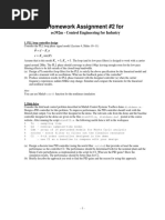 Homework Assignment #2 For: Ee392m - Control Engineering For Industry