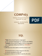 COMP163: Database Management Systems September 18, 2008