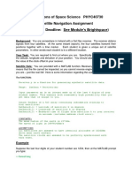 Applications of Space Science PHYC40730 Satellite Navigation Assignment (Submission Deadline: See Module's Brightspace)