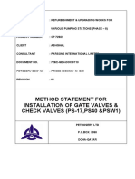 Valves Installation Method Statements