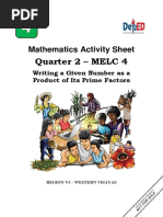 Quarter 2 - MELC 4: Mathematics Activity Sheet