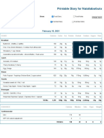 Myfitnesspal Diary 1